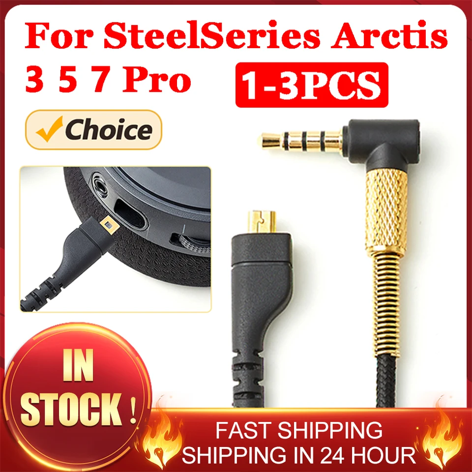 Hra náhlavná súprava Audio kábel 2M Micro USB 3,5 mm Aux Pletel Corn Resnal Cable pre SteelSeries Arctis 3 5 7 Pro pre PS4 Xbox One