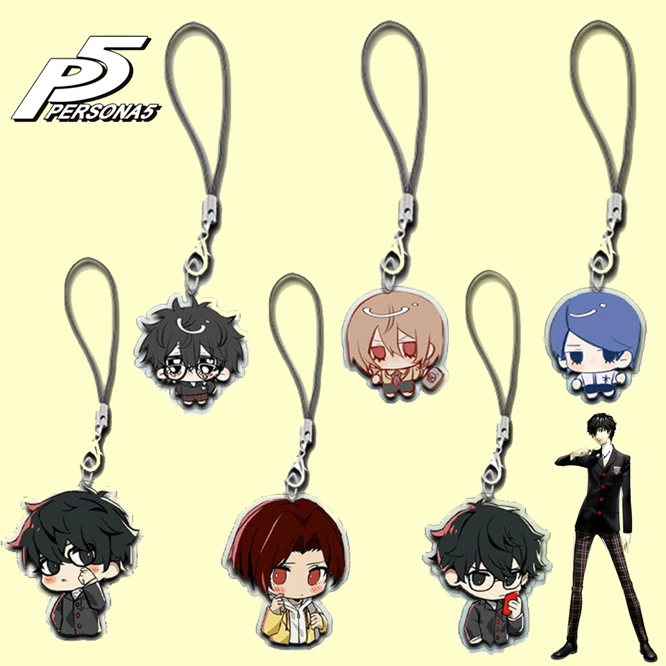 Hra persona yusuke kitagawa zázrak amamiya ren cosplay keychain akrylové kľúče keyring lana reťaz reťazca tašky prívesok večierok