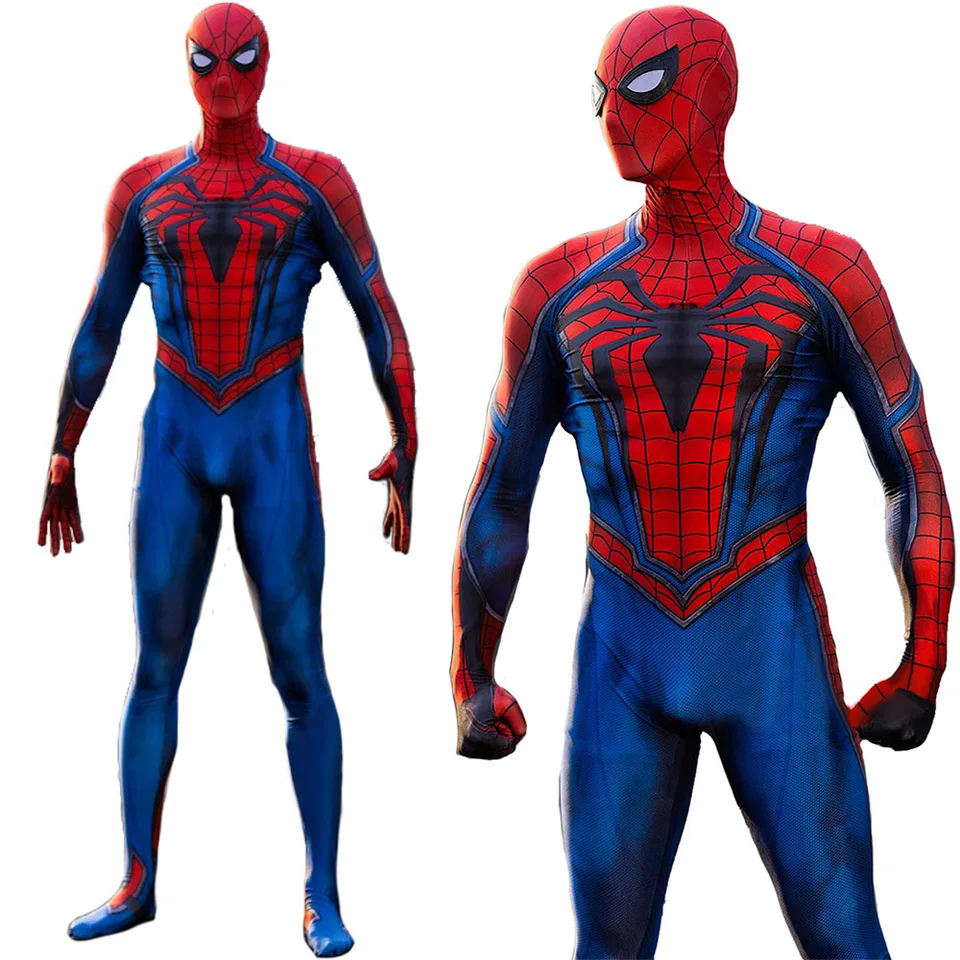 Hra PS4 Spiderman Advanced Suit Cosplay spandex ps4 Spider Superhrdina zentai obleky Halloween kostým dospelých detí