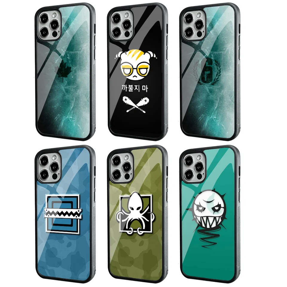 Hra Rainbow Six Siege Phone puzdro pre iPhone 11 12 13 14 15 Plus Pro Max Mirror Acryl PC TPU TPU