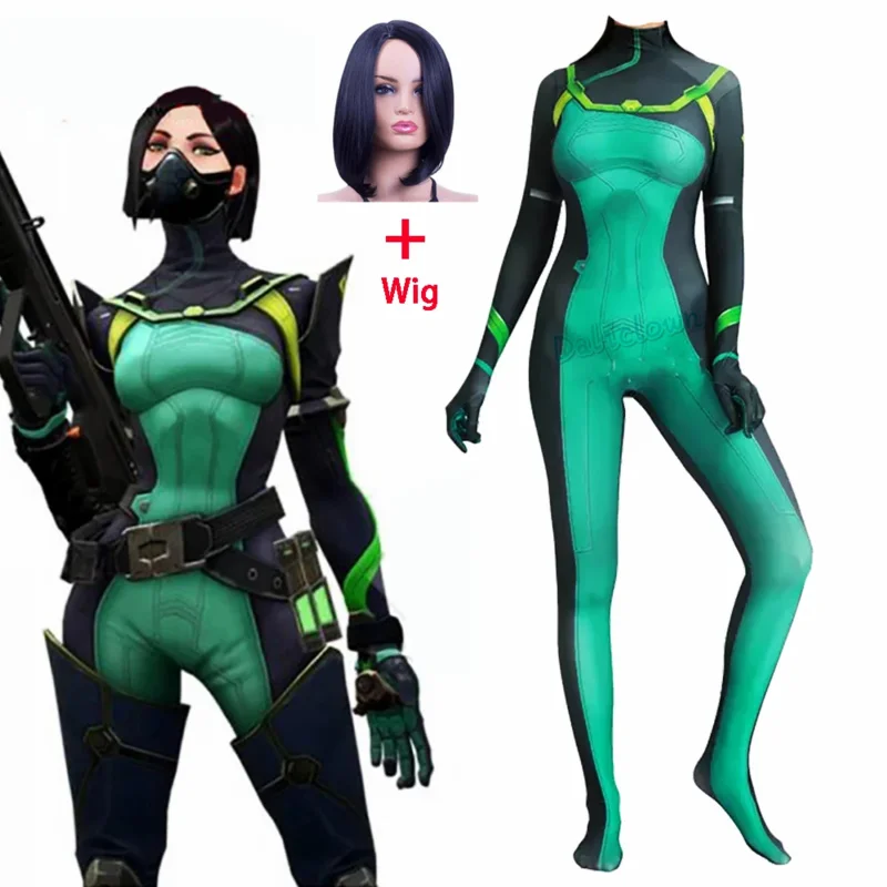 Hra Valerant Viper Cosplay parochňový oblek spandex kombinézy kombinézy Halloween Party karneval kostým pre ženy deti
