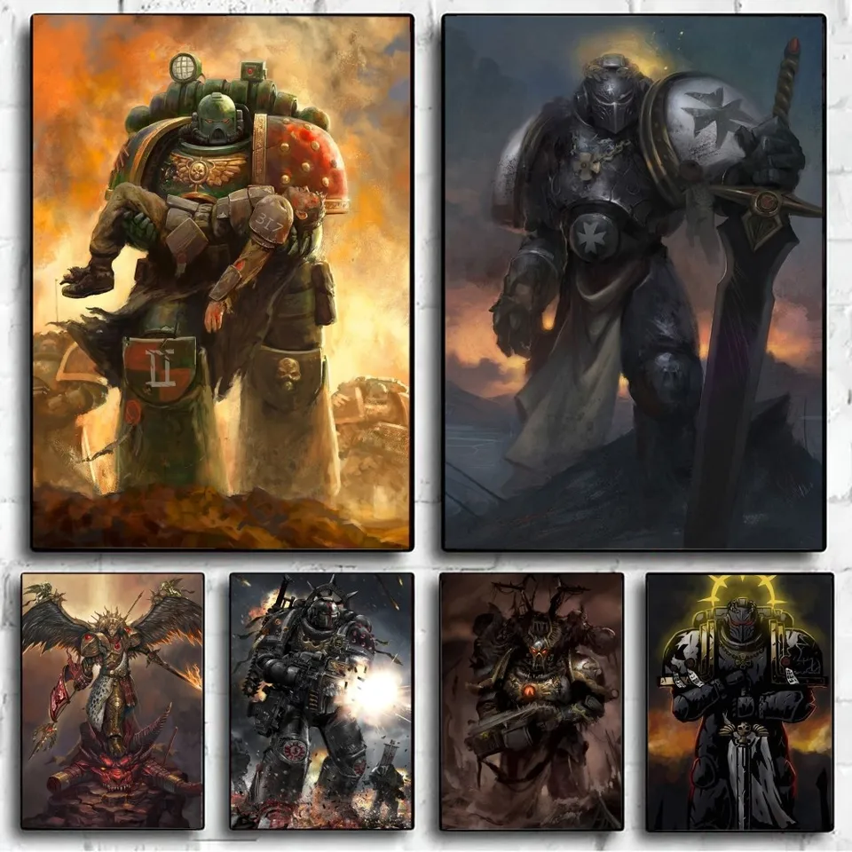 Hra w-warham mer 40k plagát bez zarámovaného plagátu Kraft Club Bar Paper Vintage plagát nástenná maľba maľba spálne Študijné nálepky
