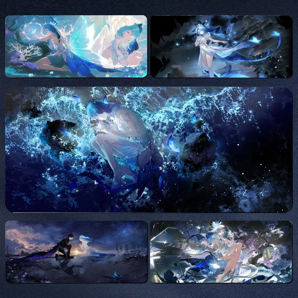 Hra Wuthering Waves Shorekeeper MousePad Veľká herná podložka Mouse Lockedge Zhruba počítačová klávesnica stolová stola
