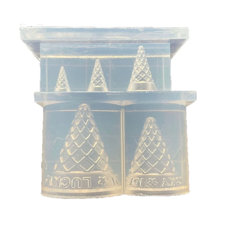 Hrajte miniatúrnu plesňu silikónovú pleseň špicaté zmrzlinové kužele tvarované formy Dollous Miniatúrne príslušenstvo F19D