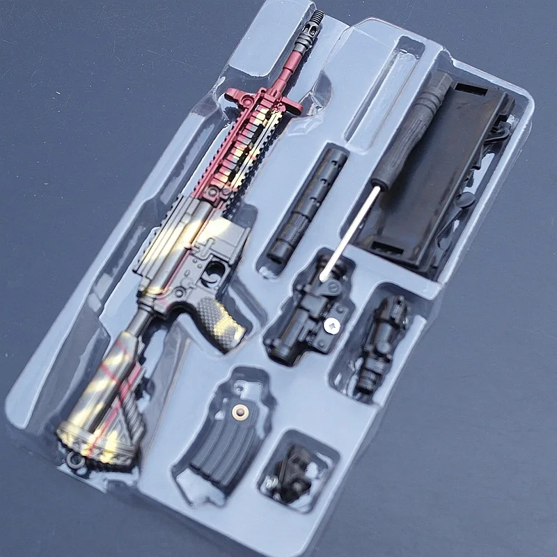 Hračka na pušky 20 cm VSS M416 SKS AKM Zliatina Zruba Model Game Anime okolo zbraní ozdoby Keychain Decoration War Collection Zbierka vojny