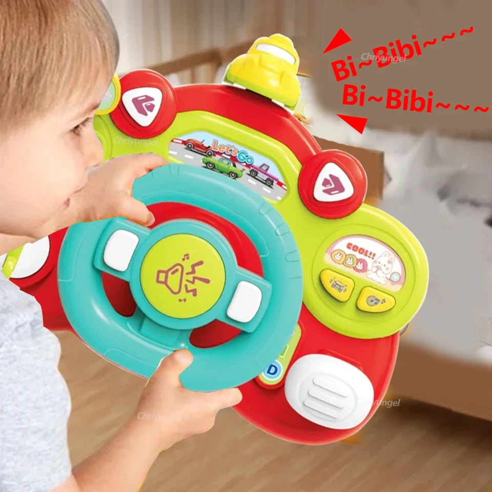 Hračka pre simuláciu volantu pre deti s hudbou s batoľatám elektrickým simulátom automobilu Hračka pre kočík pre kočík vzdelávacie hračky