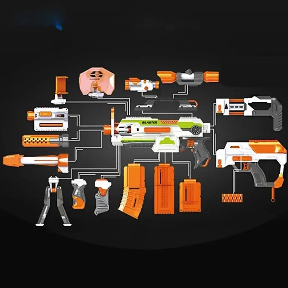 Hračková pištoľ kompatibilná modifikované diely Zameriavacie zariadenia pre nuloviny pre Nerf n-Flick Elite Series DIY DIY DOSTATOČNÉ PRÍSLUŠENSTVO PRE KILSKO BOY
