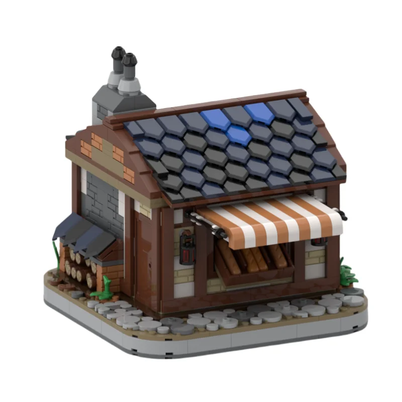 Hračky MOC Build Block Hračky Model budovy Bakery Stredoveké hrad