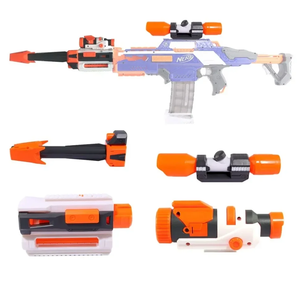 Hračky na modifikáciu príslušenstva pre Nerfs N-Strike Elite Series Mufler Tail Stock Shock Universal Toy Gun Accessories
