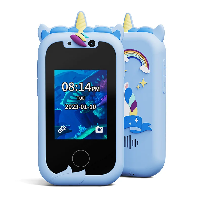 Hračky pre inteligentné telefóny pre dievčatá pre dievčatá darčeky Unicorns 2,8 palca dotyková obrazovka Dual Camera Hudobný prehrávač