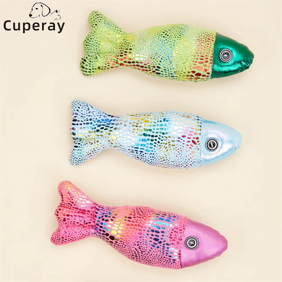 Hračky pre mačky Catnip Fish, Crinkle Zvukové hračky mäkké a odolné interaktívne hračky pre mačky pre vnútorné mačiatko pre všetky plemená