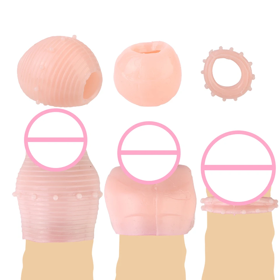 Hračky pre pohlavné hračky pre mužov 3ks/Sada kohútových krúžkov Penis rukáv predkožky korekcie Penis Rings Rings oneskorenie ejakulácie