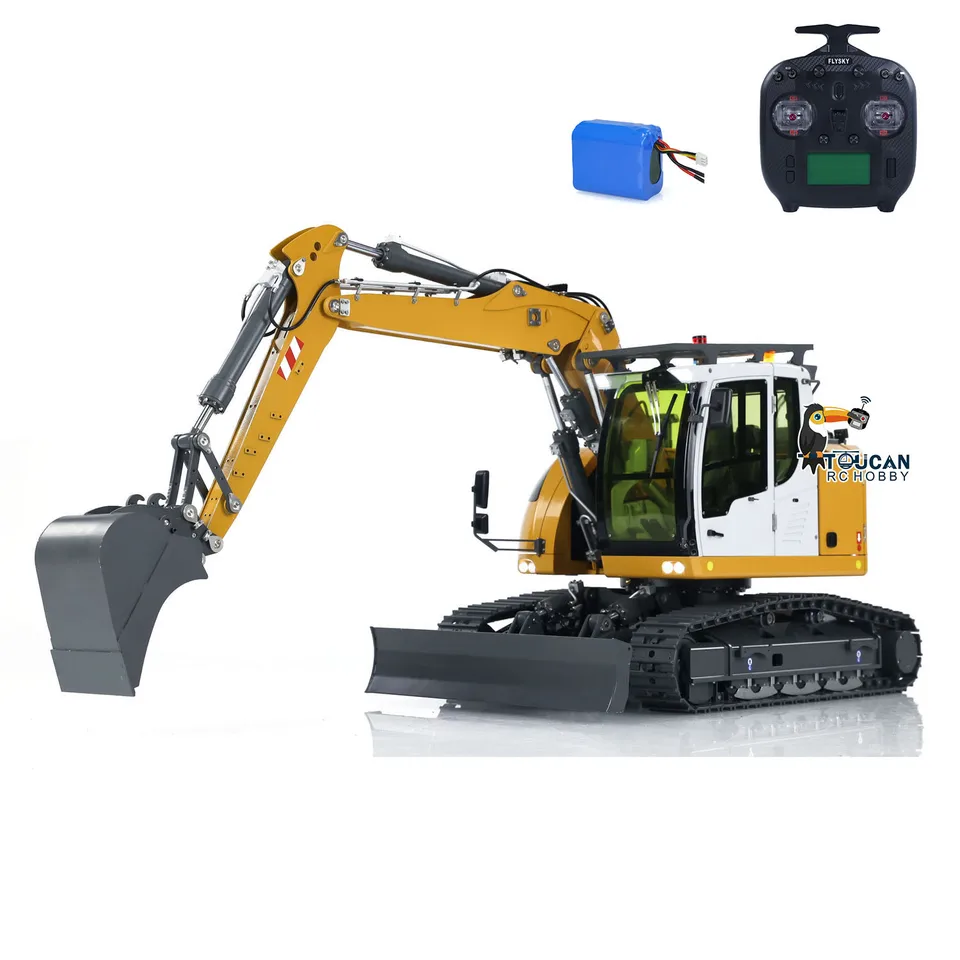 Hračky rezané 1/14 rc rýpadlo 914 Hydraulický model zvukové svetlo diaľkové ovládanie digger rTR maľované hotové nákladné vozidlá Chlapci