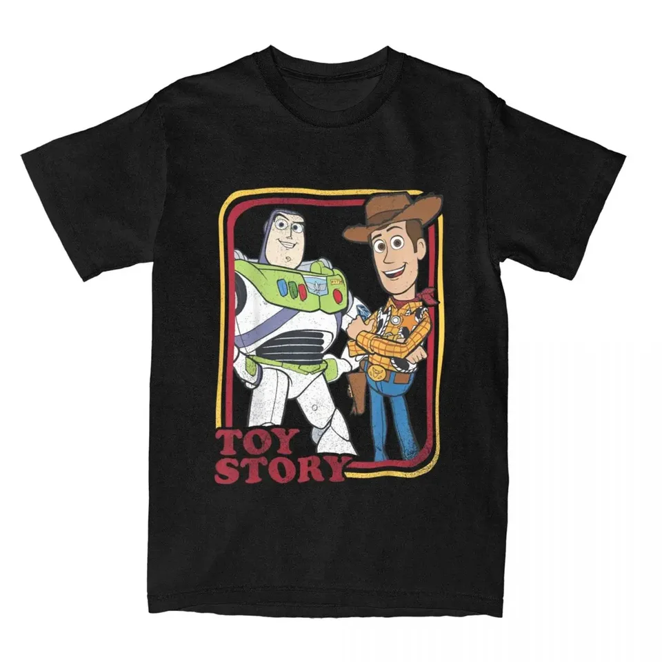 Hračkársky príbeh Buzz Lightyear Woody Buds Tirch Merch Men Ženy 100% bavlnené módne trus