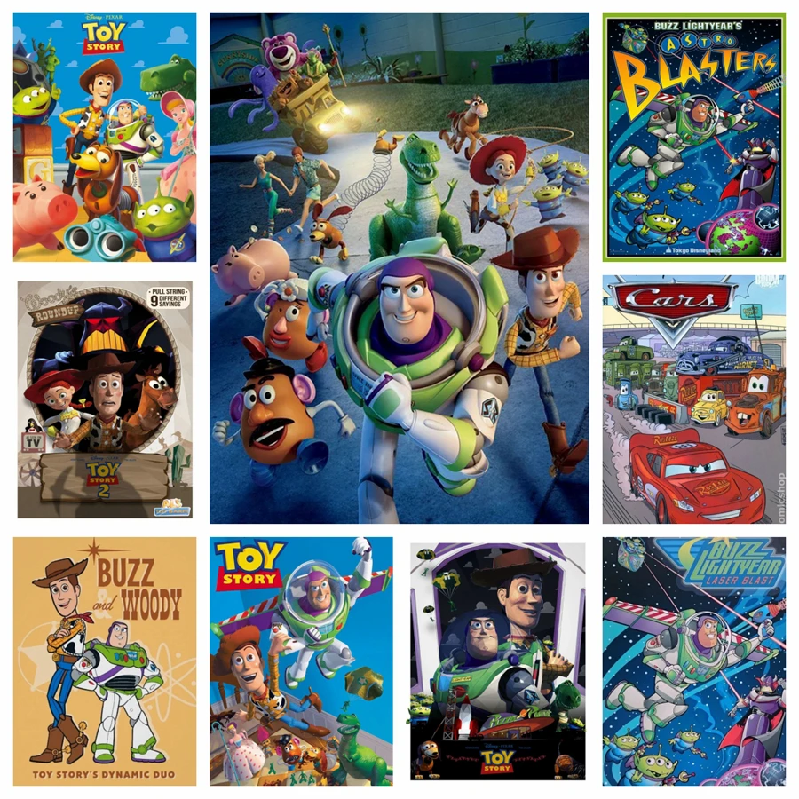 Hračkársky príbeh Buzz Woody 5D Diamond Painting Disney Cartoon Pictures Diamond výšivka mozaika Mosaic Wall Sticker Child