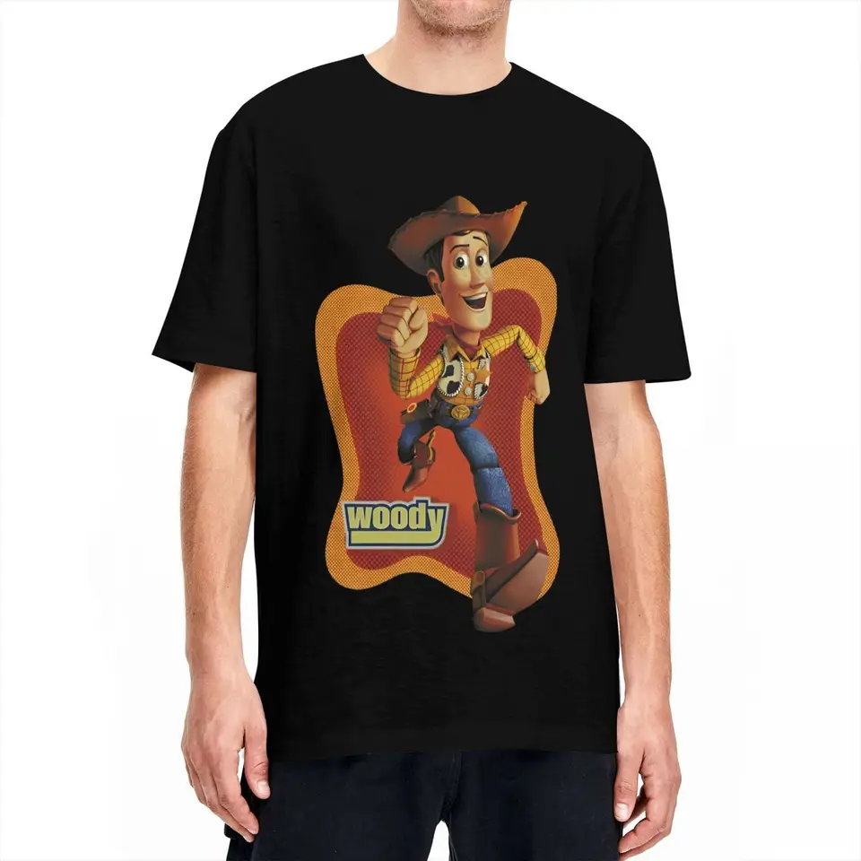 Hračkársky príbeh bzučanie drevené tričko Buzz Lightyear Módne tričká s krátkym rukávom Úžasné tričko Summer bavlna o ne-neck 5xl 6xl top Top Tees