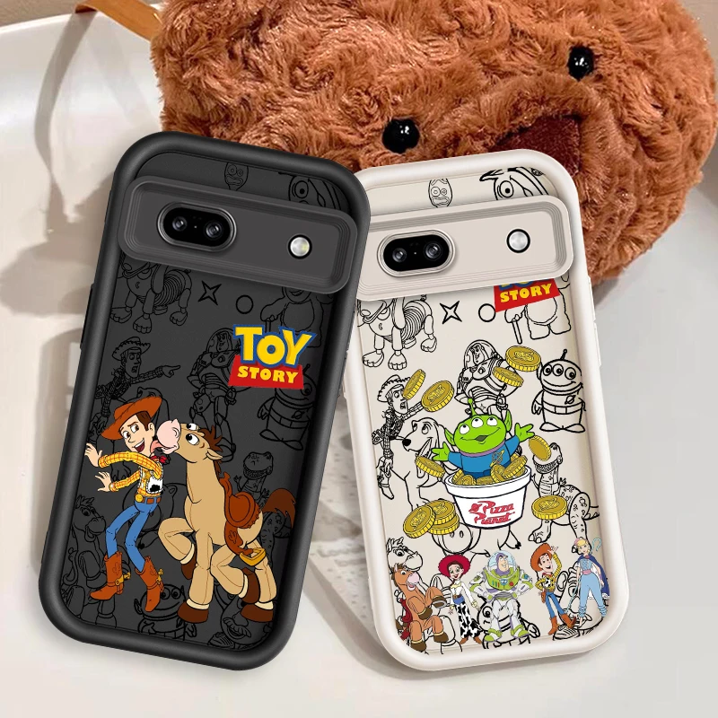 Hračkársky príbeh karikatúra Anime pre Google Pixel 9 8a 8 7a Pro XL 5G Eye Rebrík telefónny puzdro Soft Shockproof Cover