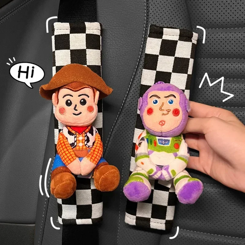 Hračkársky príbeh roztomilý Disney Buzz Lightyear Woody Personalizovaný kreatívny karikatúra bábika Autosed Beat Raele Protector Anime Periférny
