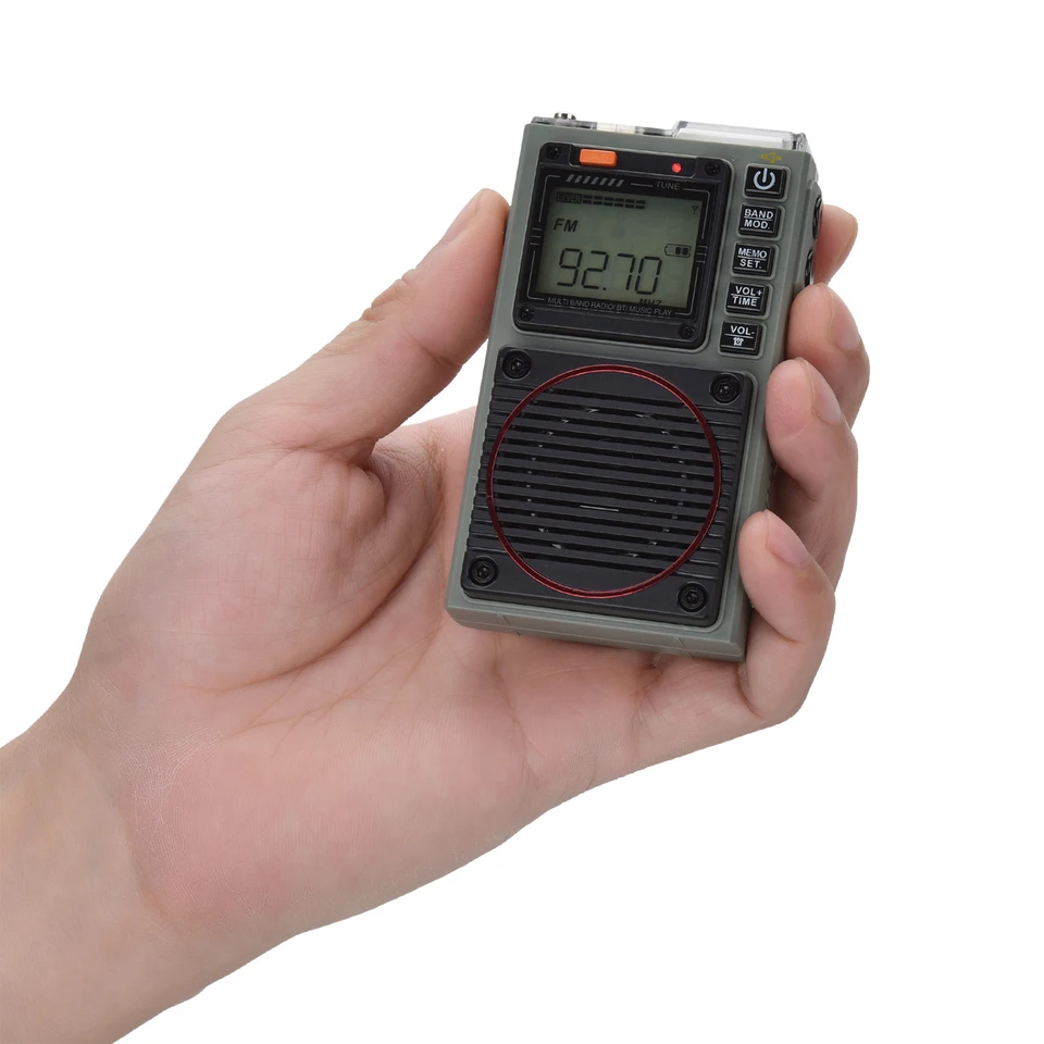 HRD-787 AM/FM/SW/WB Full Band Radio Radio Radio prenosný Bluetooth Hudobný prehrávač Podpora TF Karta Vstupné osvetlenie osvetlenia SOS SOS Alarm