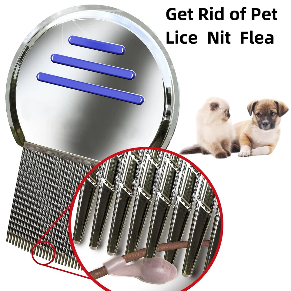Hrebeňové hrebene z nehrdzavejúcej ocele Flea Comp Dogs