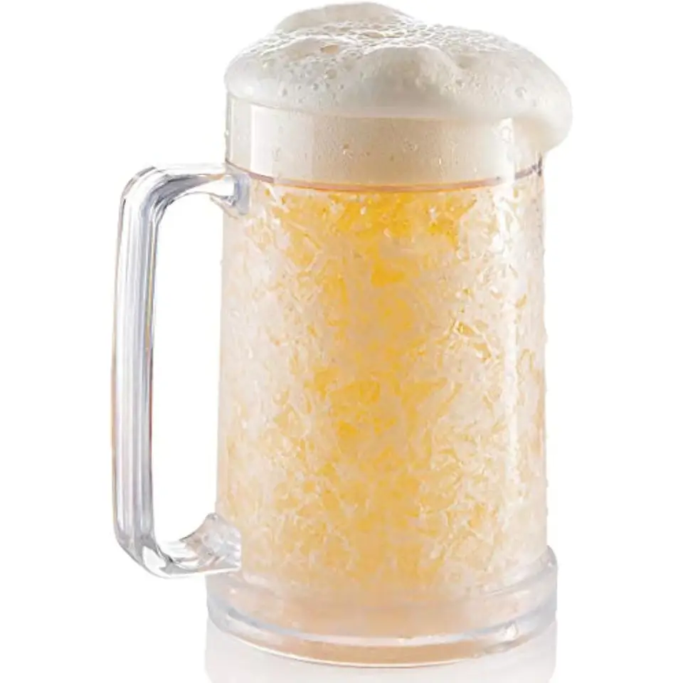 Hrnček na mrazničku, dvojlôžkovú stenu, izolovaný gélový plastový mrazitný sklenený sklo, 16oz, mrazivý pohár chillerov, mrazený ľadový hrnček, pohár mrazničiek