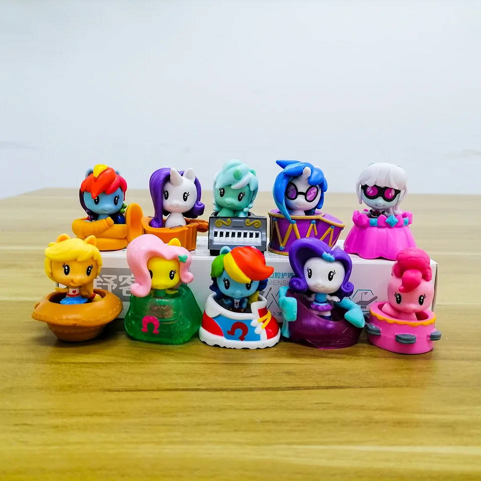 Hromadné balenie Hasbro My Little Pony Q-Version Twilight Sparkle Fluttershy Pinkie Pie Dáče Darčeky Toy Model anime figúrky zbierajú