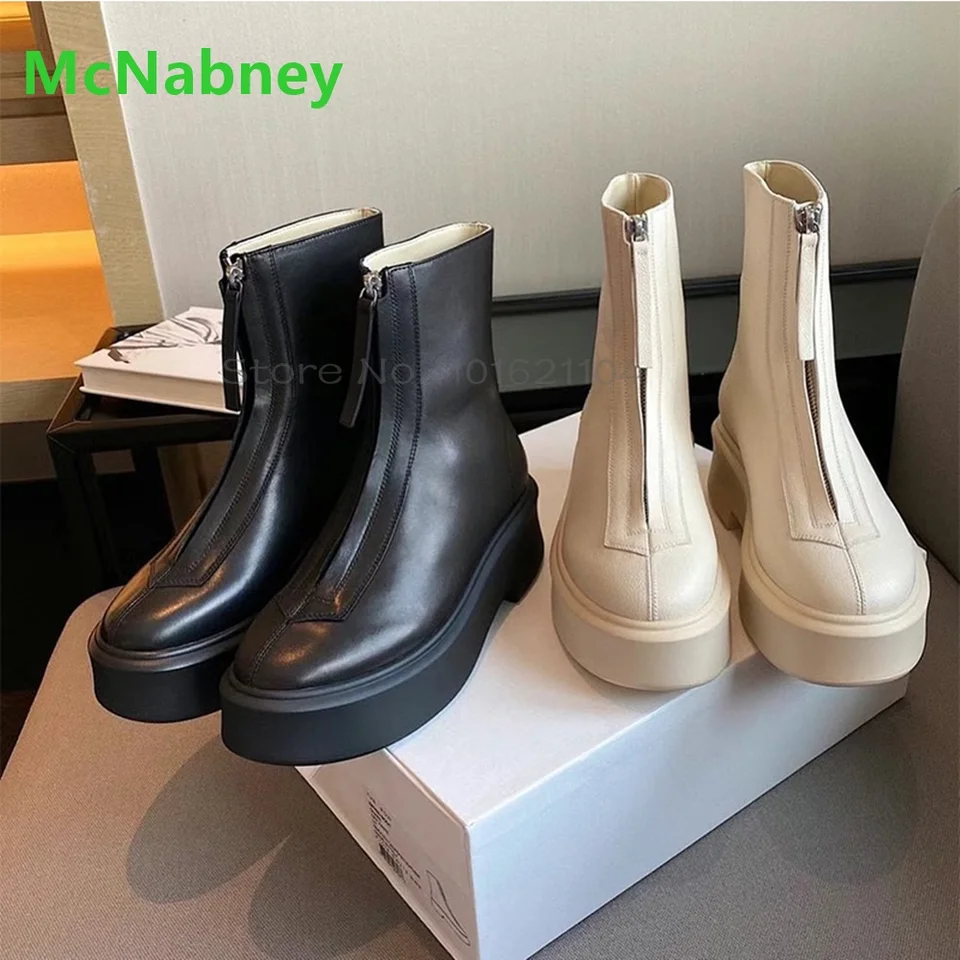Hrubé topánky na prsty na nohách pre ženy pre ženy 2025 Nový zips členok High Fashion Luxury Winter Winter All-Match Solid Elegantné topánky