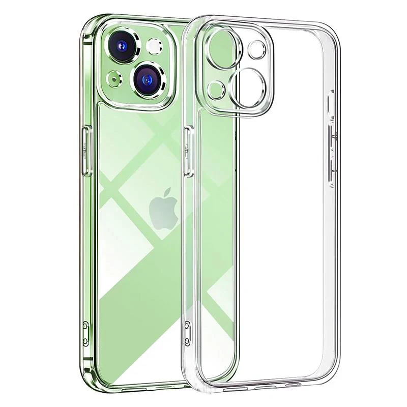 Hrubé čisté silikónové mäkké puzdro TPU pre iPhone 16 15 14 13 12 11 Pro Max Plus Mini Clear Full Cover Shell Bumper Fundas