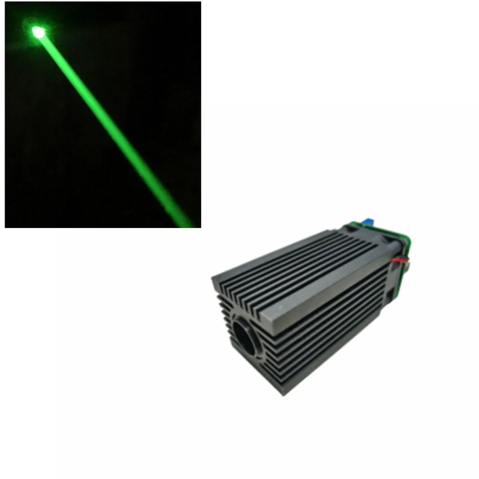Hrubý lúč 520nm 1,5 W zelený laserový modul Diaľničné výstražné laserové svetlo