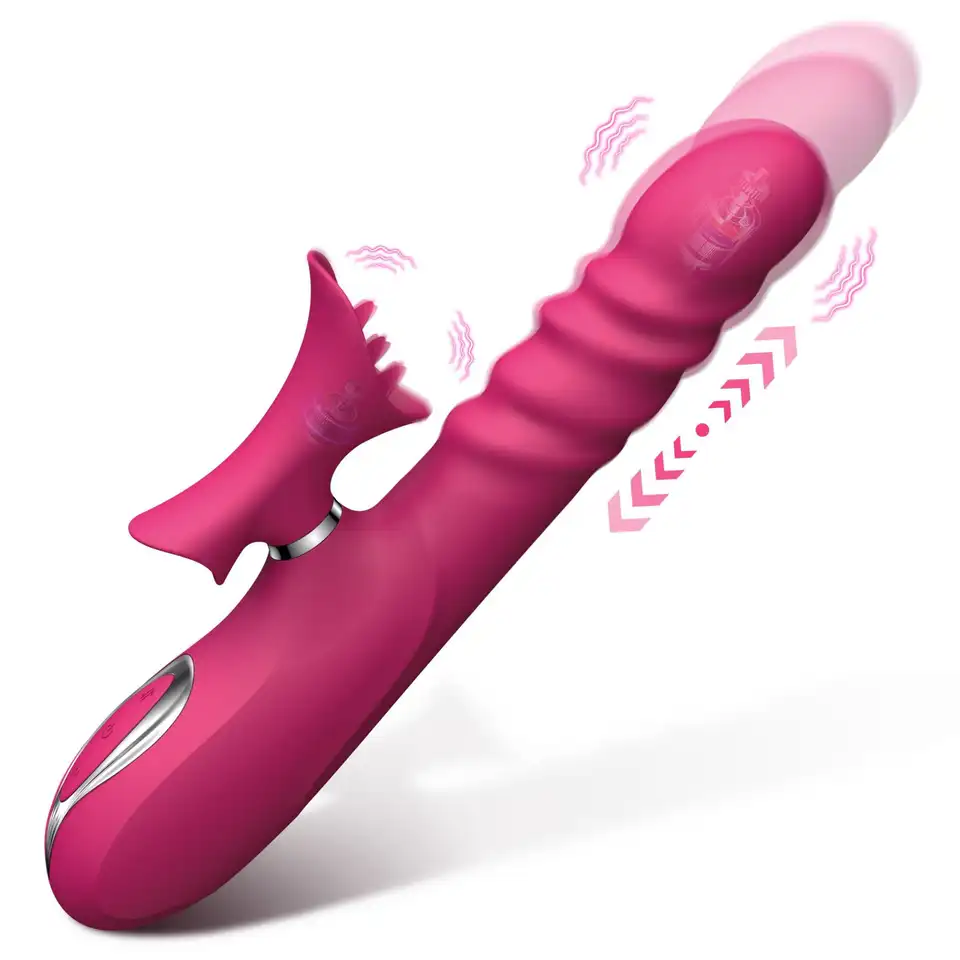 Hrudný dildo vibrátor pre ženy G Spot jazyka lízanie s 10 režimami vodotesná sexuálna hračka pre ženy páry potešenie sexshop