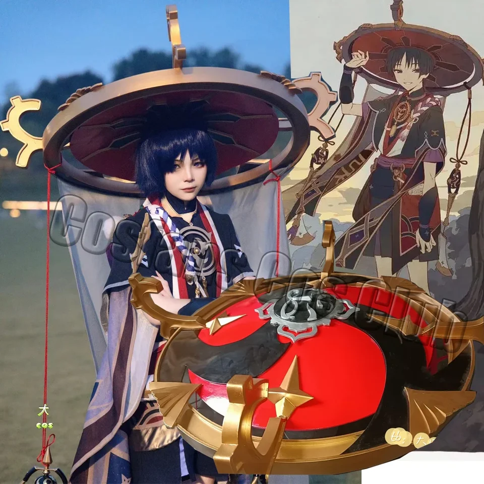 Hry Genshin Impact Balladeer Hats Solid Cosplay Materiály robia z neho Scaramouche rol