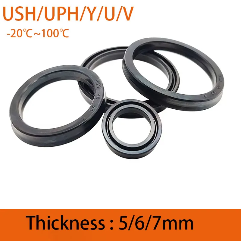 Hrúbka 5/6/7 mm ush/UPH/Y/U/V TYP Polyuretán Hydraulický valcový olej tesniaci krúžok hriadeľový otvor Všeobecný tesniaci krúžok
