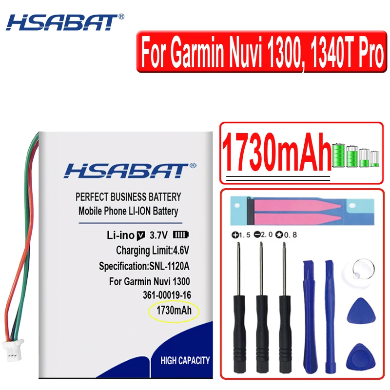 HSABAT 1730MAH 361-00019-16 Batéria pre Garmin Nuvi 1300 1340T Pro 1350 1350T 1370 1370T 1375T 1390 1390T 1490 Navigácia GPS