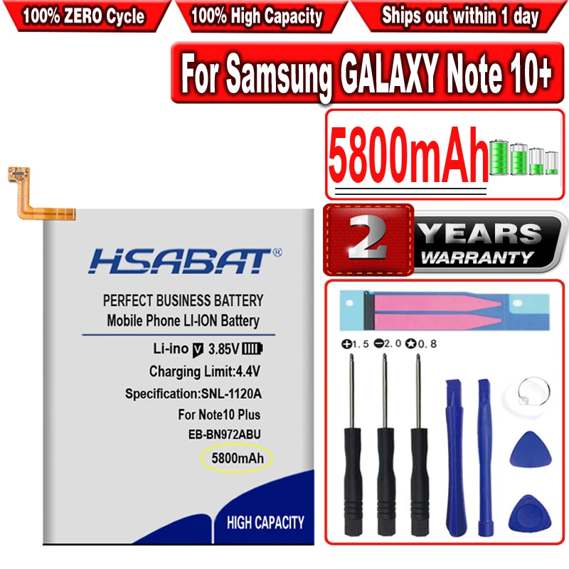 HSABAT 5800MAH EB-BN972ABU pre batériu Samsung Galaxy Note 10+ Note10Plus Poznámka 10 note10+ plus SM-N975F SM-N975DS