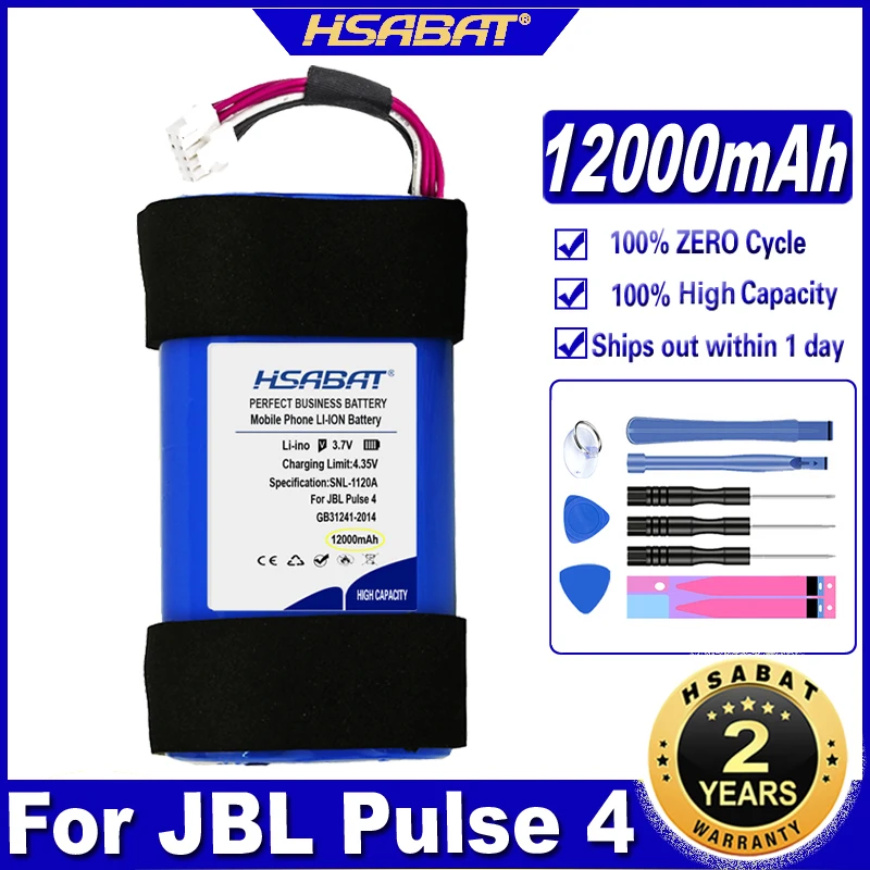 Hsabat pulz 4 12000 mAh batéria pre batérie JBL Pulse 4 batérie