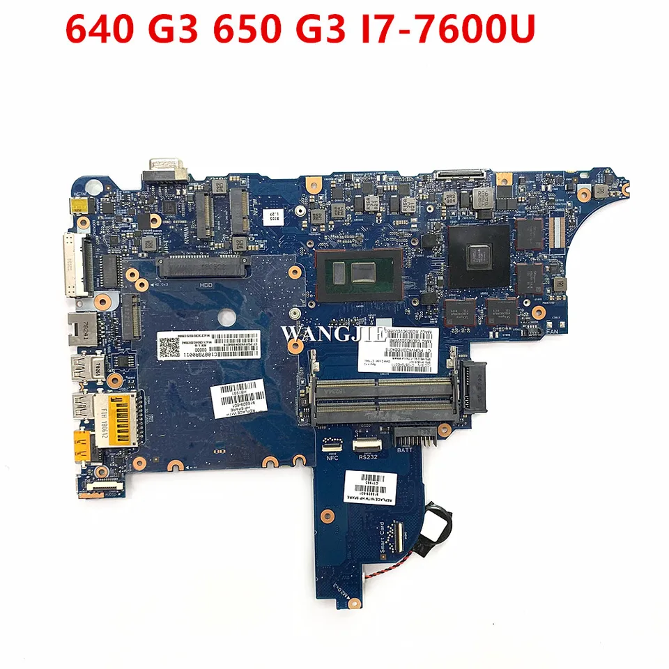 HSN-I05C pre HP Probook 640 G3 650 G3 LAPTOP ZÁKLADNÁ doska 916829-001 916829-601 6050A2860101 s I7-7600U CPU 216-0868010 GPU