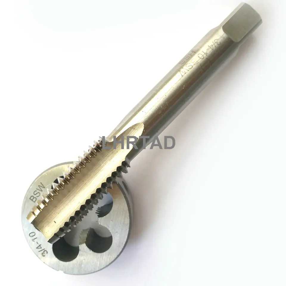 HSS Straight Flute Taps Dies Set BSW 5/32 1/4-20 1/8 5/16 1/2-12 9/16 3/16 Withworth Thread Tap and Die Set set 5/8 3/8 3/4-10 7 /16