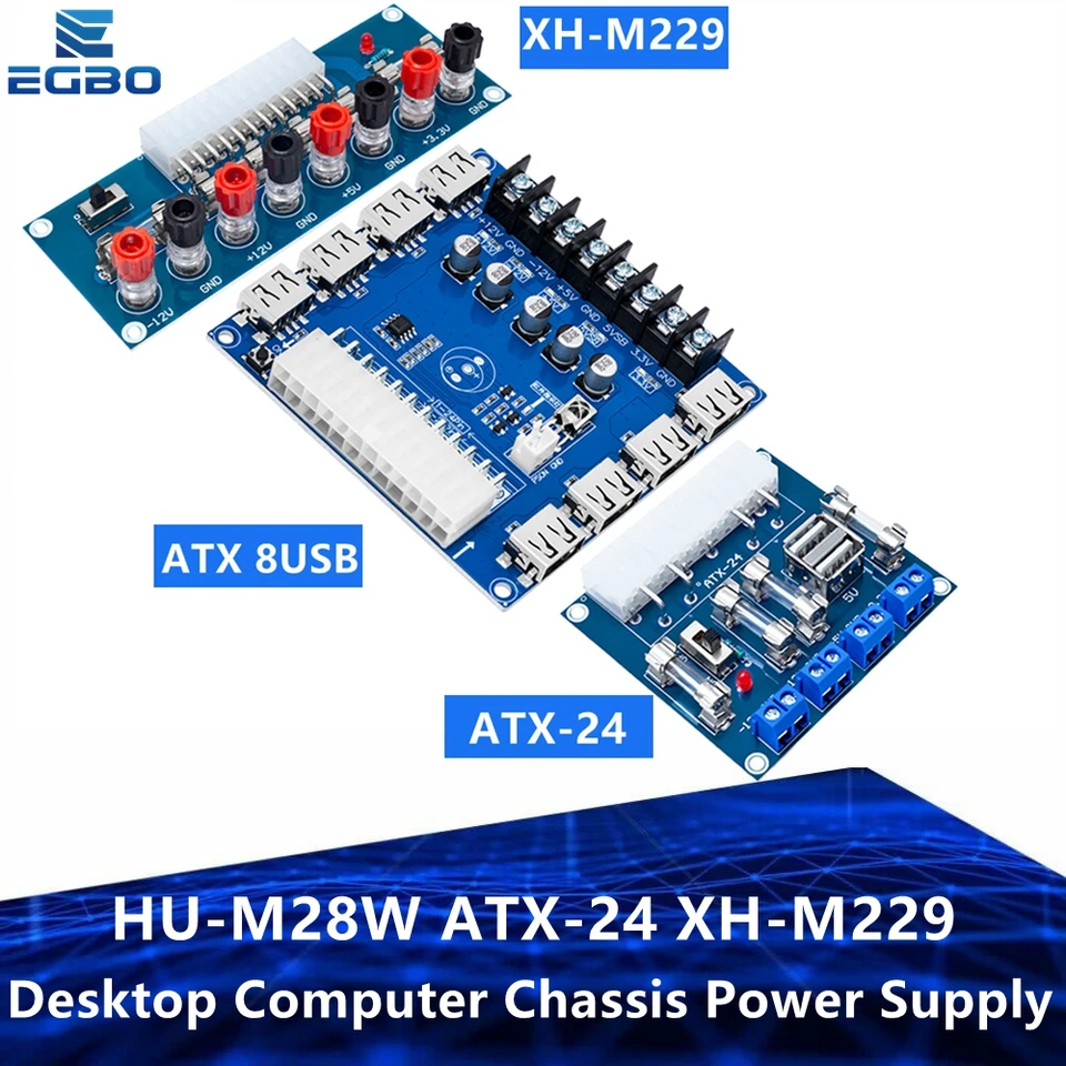 HU-M28W ATX-24 XH-M229 Desktopový počítač podvozok napájanie Prenos dosky na prenos napájací