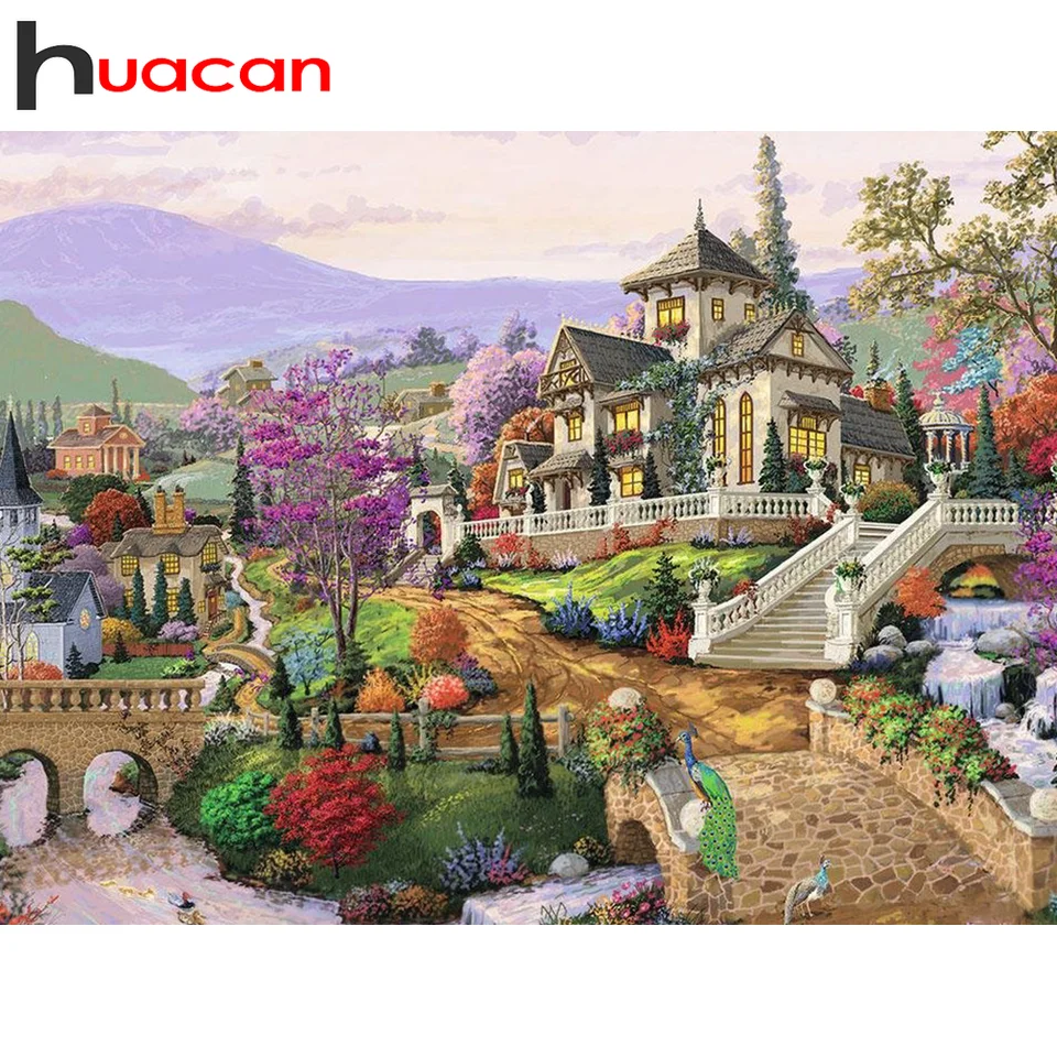 Huacan Diamond Mosaic Town 5d