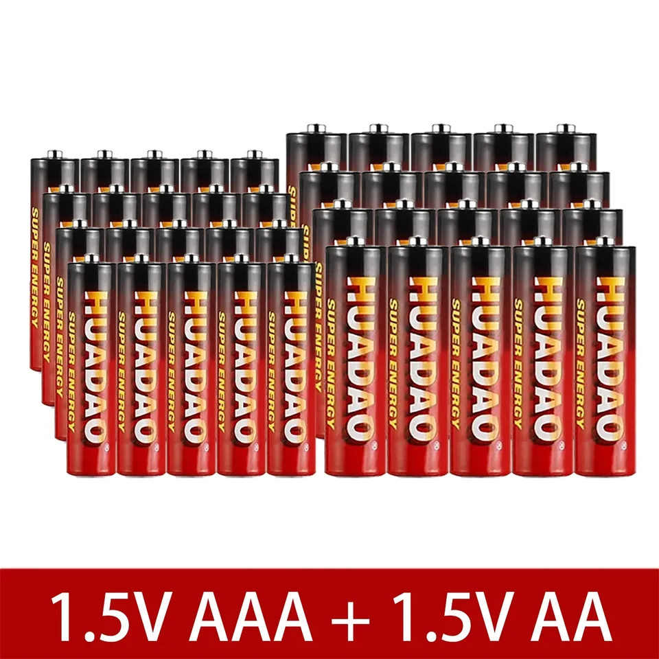 Huadao 1,5V AA AAA jednorazová alkalická suchá batéria pre LED svetlo hračky mp3 Flash Razor Razor CD prehrávač bezdrôtovej klávesnice myši