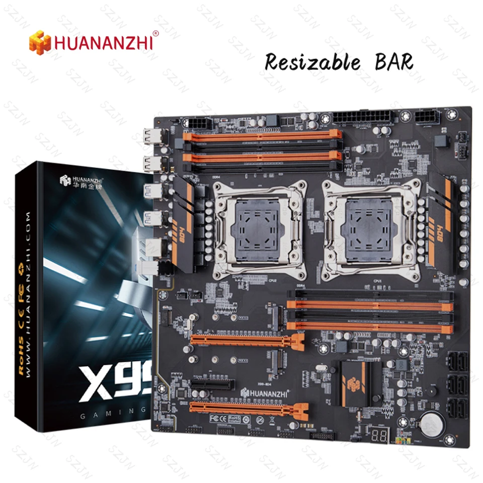 Huananzhi X99 8D4 Dvojitá CPU LGA 2011-3 Xeon E5 V3/V4 Podpora DDR4 RECC MAME