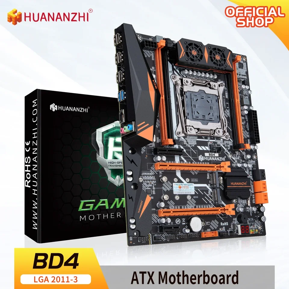 Huananzhi X99 BD4 LGA 2011-3 XEON X99 Základná doska podporuje Intel E5 2640 2666 2670 2696 2678 V3 V4 DDR4 RECC NONECC NVME NGFF NGFF