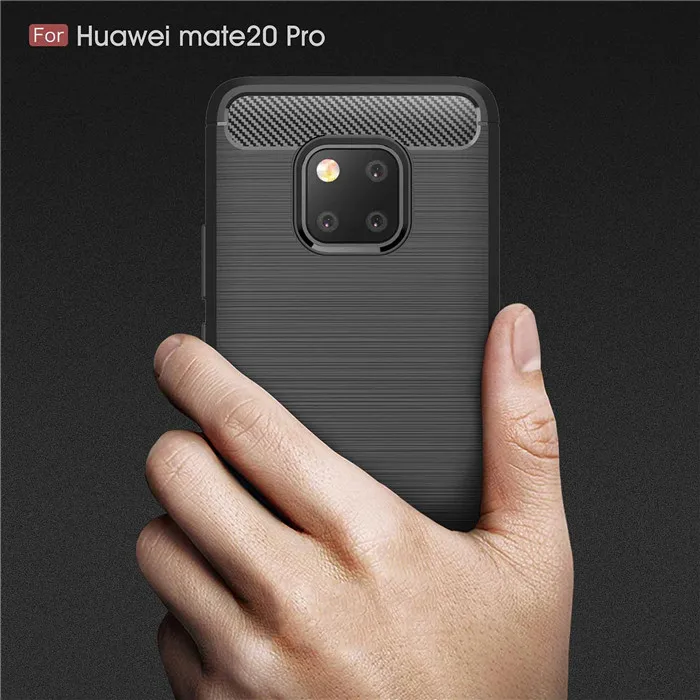 Huawei mate 20 lite puzdro farebné uhlíkové vlákno silikón TPU Skin Soft Soft Cover Cover Telefón Puzdro pre huawei mate 20 Pro Mate20 Lya L29