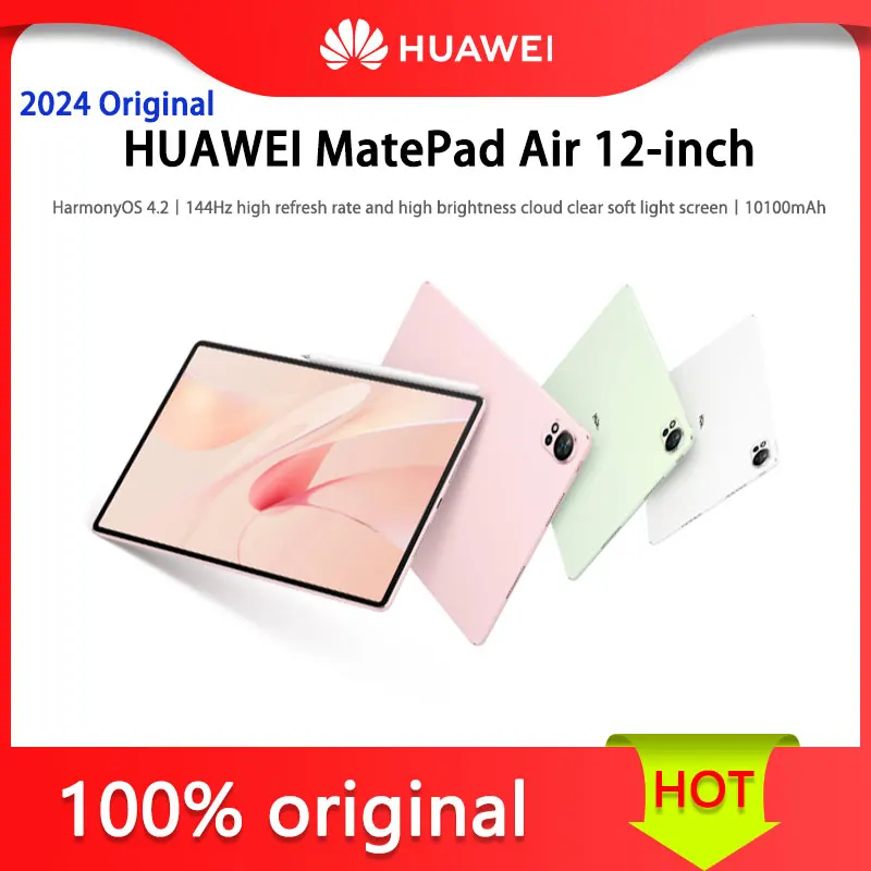 Huawei Matepad Air 12-palcový 144 Hz Vysoká obnovovacia frekvencia Vysoký jas oblaku Clear Soft Soft Light Screen Capacity 10100MAH
