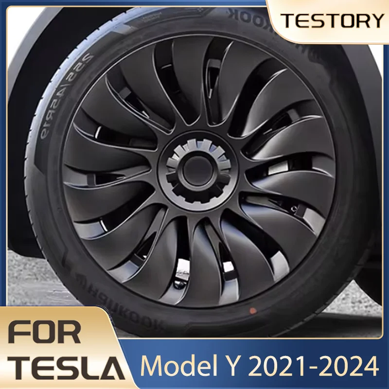 Hub Caps 19 palcov pre Tesla Model Y 2023 Príslušenstvo 4ks/set Tesla model Y kryt krytu kolesa Výmena uzáveru kolieska Hubcap