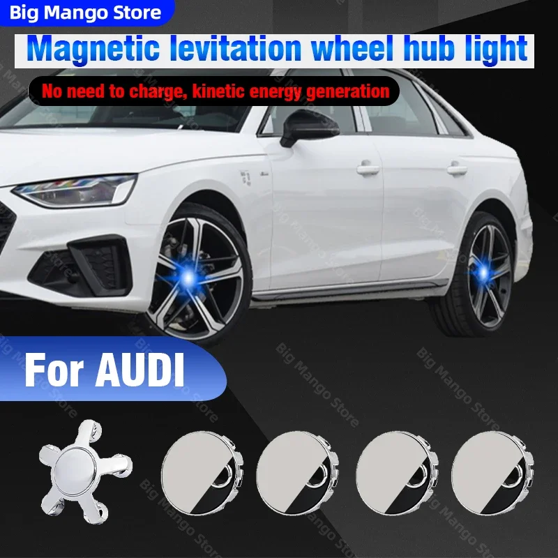 Hub Light Auto plávajúce osvetľovacie uzávery LED svetlo LED COPLE SVETLO SVETLO PRE Audi A3 A4 A5 A6 A7 A8 A8 S4 S6 Q2 Q3 Q5 Q7