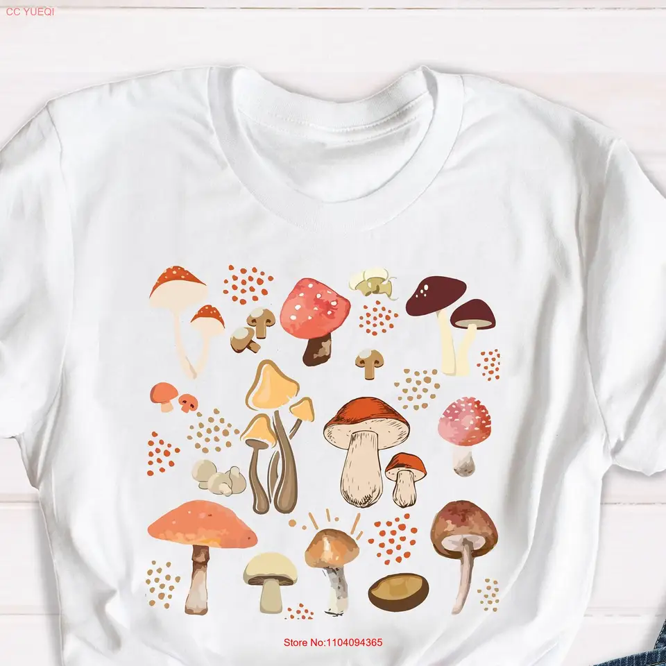 Huby Tieň Magic Botanical Decor Art Estetic Hippie Nature Lover dlhé alebo krátke rukávy