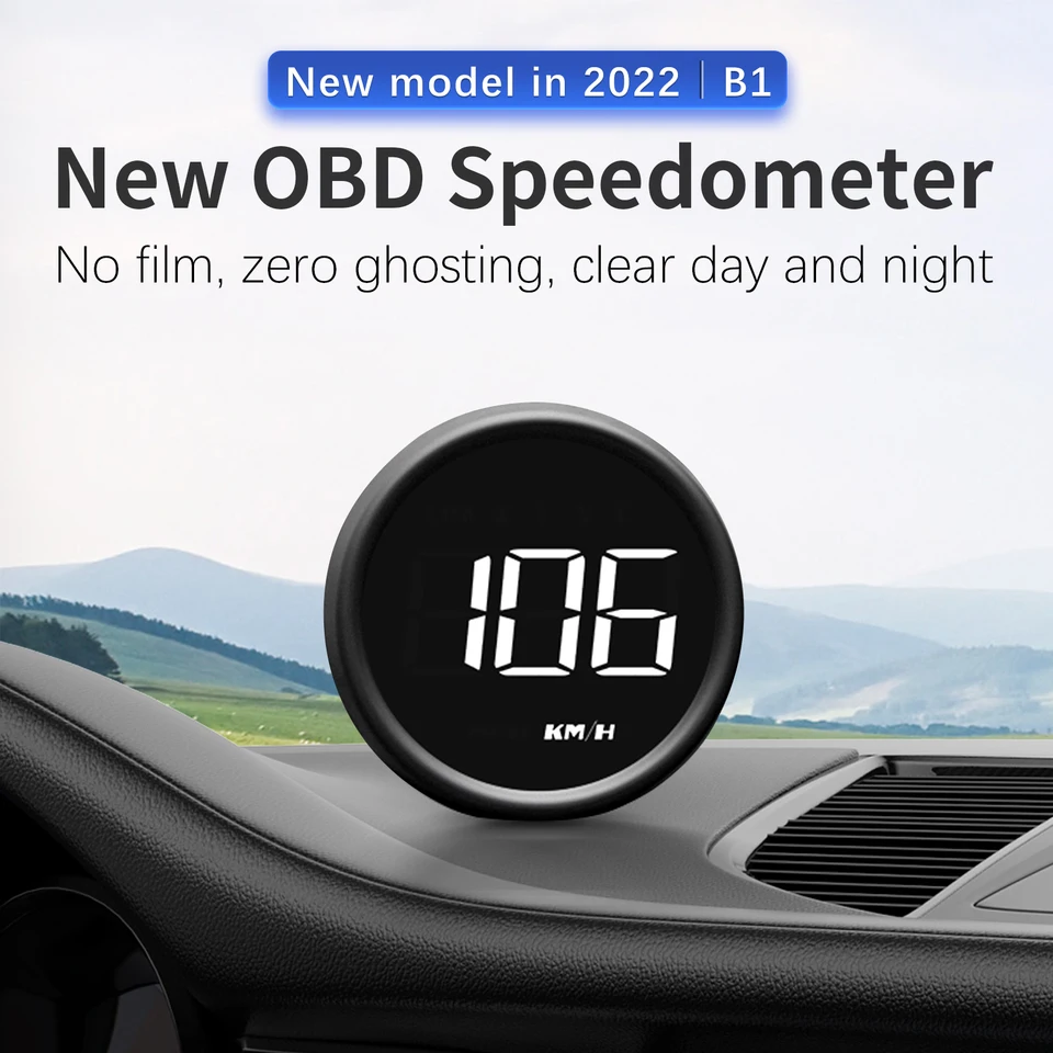 HUD B1/G1 OBD/GPS projektor obrazovky hlava nahor Displej nadmernej rýchlosti Alarm RPM Voltmeter teplota vody Digitálny LCD panel LCD