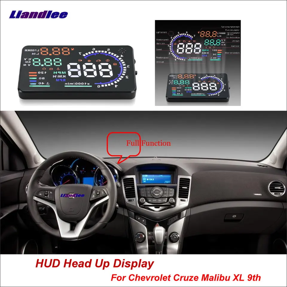Hud Car Head Up Displej pre Chevrolet Cruze Captiva Epica 2011-2018 Bezpečná jazdná obrazovka OBD Data Data Projector čelné sklo