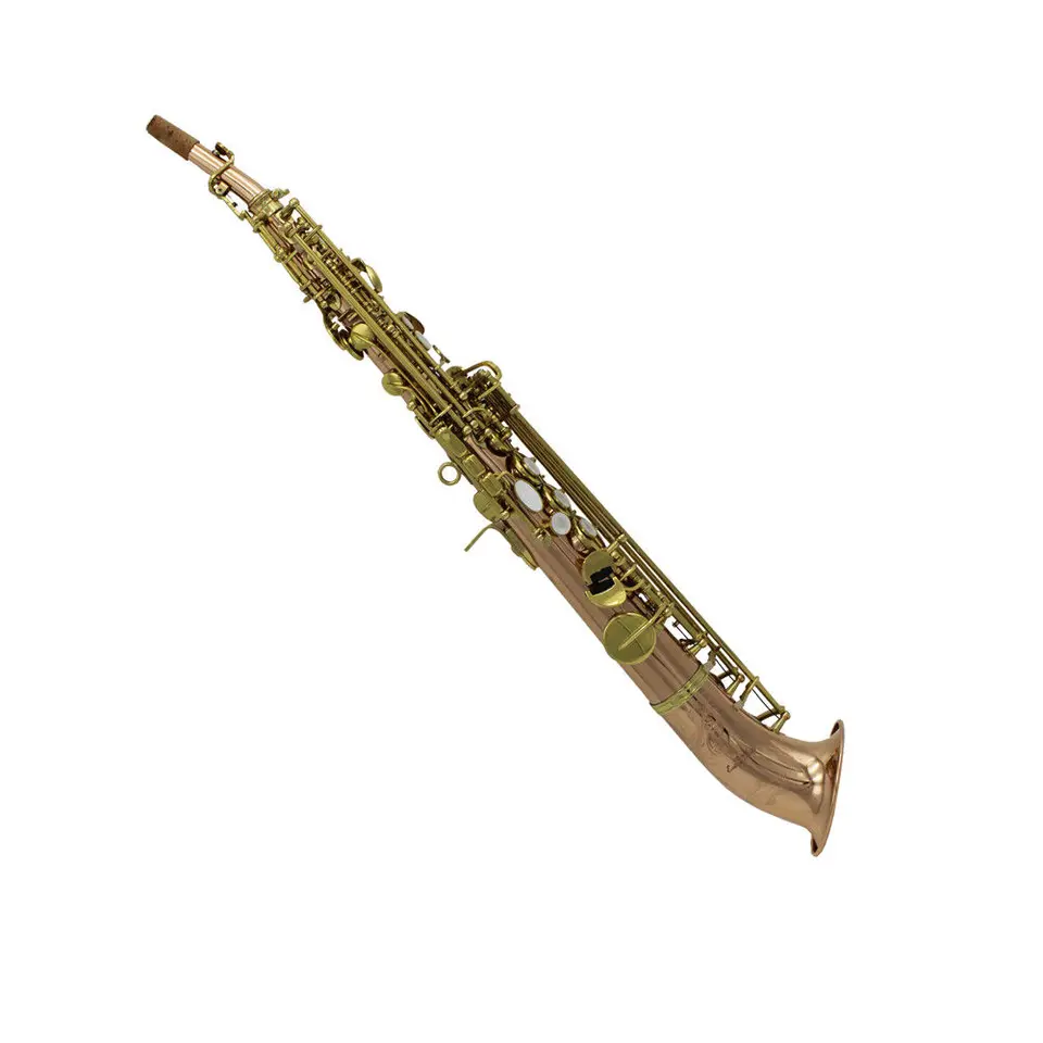 Hudobná medená telo J Typ zakrivený zvonček Soprano saxofón saxello v predaji!